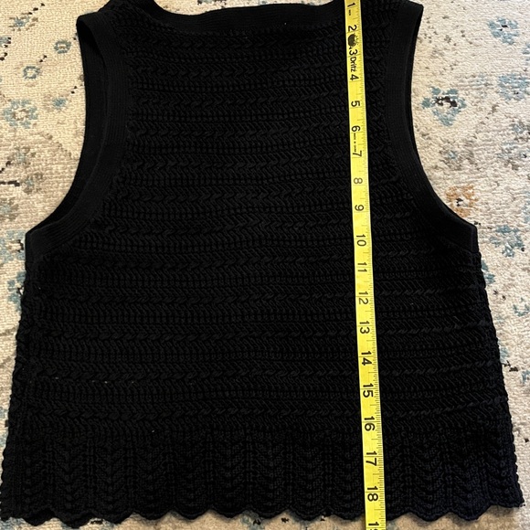 Abercrombie & Fitch Black Crochet Vest - Picture 12 of 14